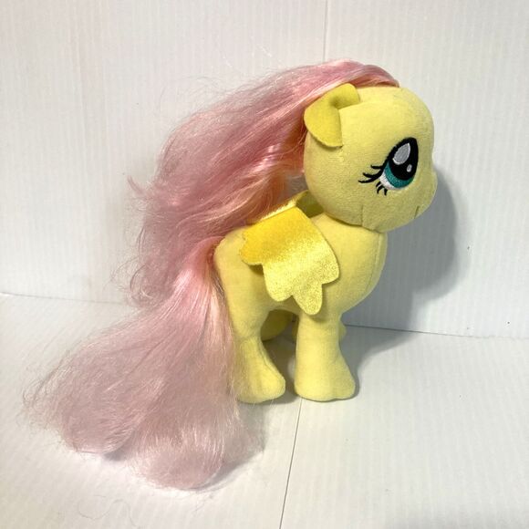 MY LITTLE PONY Fluttershy Plush Pony by Hasbro 2017 Yellow and Pink 7 inches - Picture 9 of 12